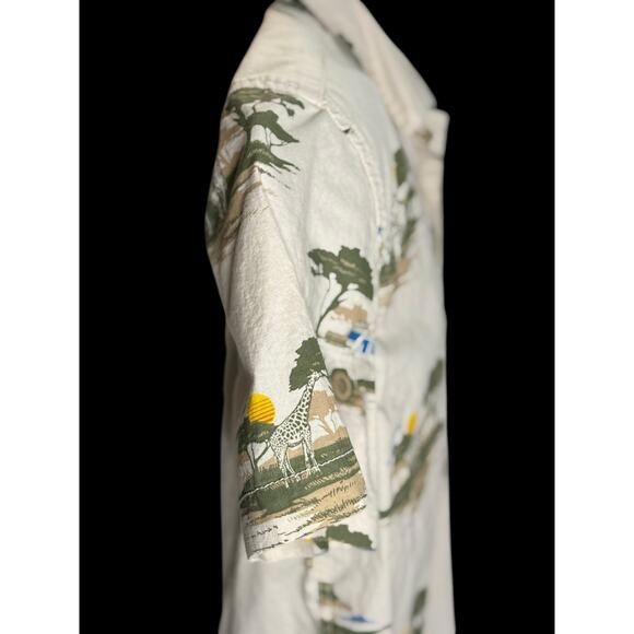 Safari Print Button Up Shirt XL Men’s 18/20 Elephant Giraffe Arizona Jean Co - Picture 12 of 12